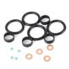 Terisass Fuel Injector Seal Kit Rubber Washer O-Ring Injector Seal