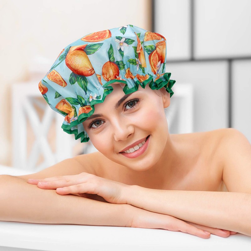 Bodylife Shower Cap Reusable Bath Cap Double Layered Waterproof Tutti