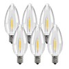 612 Vermont Shatterproof LED Window Candle Replacement Bulbs, Warm White
