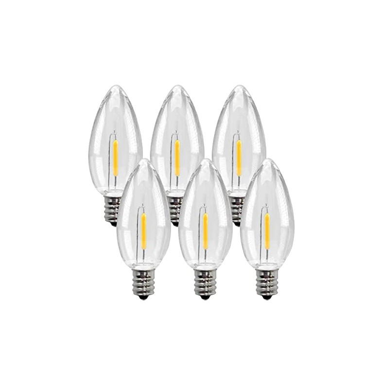 612 Vermont Shatterproof LED Window Candle Replacement Bulbs, Warm White