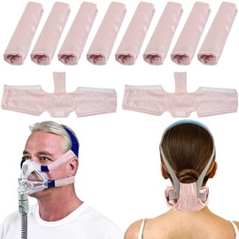 8 Packs Mask Straps Covers+2 Packs Neck Strap Pads Mask Cover, Comfort Headgear Strap Covers for Full Face Masks Accessories & Supplies, Strap Cushions to Reduce Headgear Pressure(2)