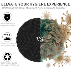 BEAUTAIL Depurador Corporal de Silicona, Paquete de 2 Cepillos de Baño para Ducha, Más Higiénico Que La Esponja Vegetal Tradicional, Hace Espuma Agradable, de Larga Duración, Exfoliante Suave para Muj