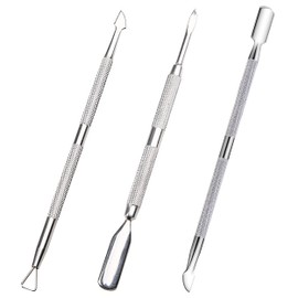 Cuticle Pusher 3Pcs Nail Tools Nail Cuticle Remover Metal Cuticle Pusher Nail Cuticle Pusher Nail Scraper Dual Cuticle Pusher Tool for Fingernails Toenails Nail Cleaner Cuticle Remover Tool