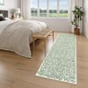 Lahome Botanical Boho Runner Rug, Soft Green Kitchen Runner Rugs