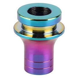 Wevdn Car Shift Knob Boot Retainer, M12×1.25 Durable Aluminum Shift Boot Retainer Stick Shift Knob Adapter, Waterproof Rust-Proof Metal Manual Car Gear Shifter Lever Adapter Accessories (Colourful)