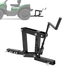 Wutist 1 Point Hitch Lift, Manual Implement Lift, Compatible with 2" Receiver ATV UTV Garden Lawn Tractor Adjustable Height Steel Powder Coated