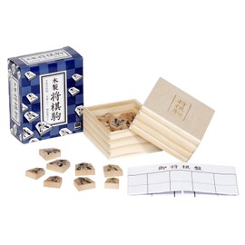Kawada KBG-05 Wooden Shogi Pieces 3.6 x 4.3 x 1.8 inches (91 x 110 x 45 mm)