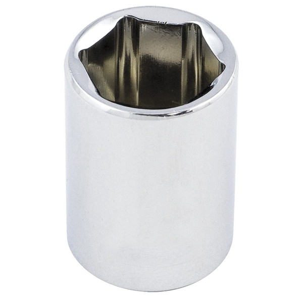ITC 1/2-Inch Drive, 27mm, Regular, 6 Point, Metric Chrome Socket,
