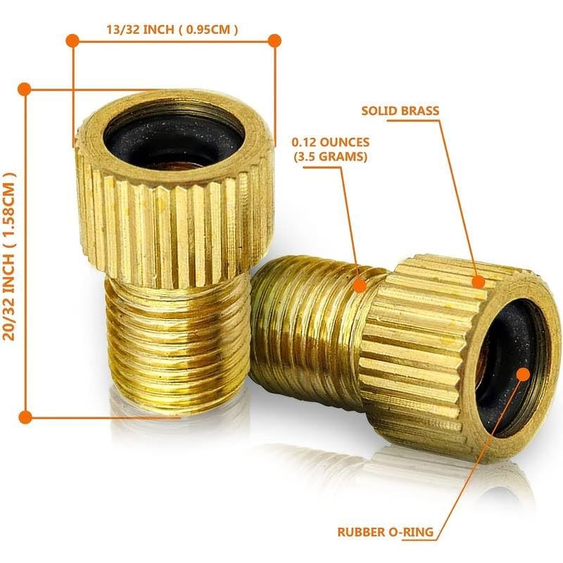 AUTOZOCO Presta to Schrader Valve Adapter Aluminum Bicycle Presta to