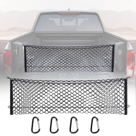 Truck Bed Cargo Net, Elastic Mesh Net Organizer Truck Bed Storage Net Organizer Envelope for Chevy Silverado & Ford F150/F250 Luggage Back Cargo (47x15.2 Inch)