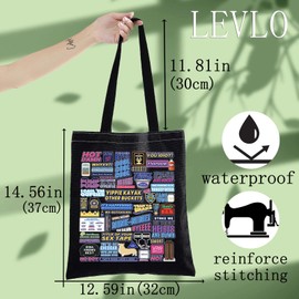 LEVLO Brooklyn 99 Quote Canvas Tote Bag TV Show Inspired Gift Brooklyn Theme Shoulder Bag Brooklyn Merchandise, Brooklyn 99 Bt