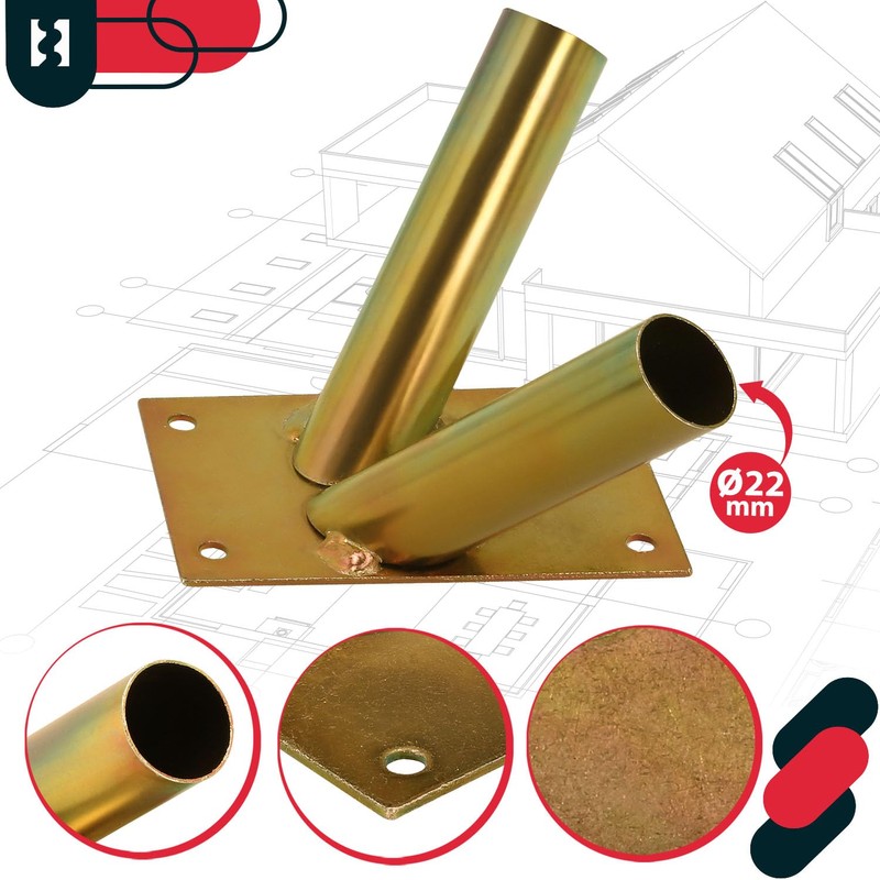 KOTARBAU® Flag Holder 2-Way Screwing Flag Pole Holder Flag Holder