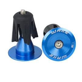 CYSKY Bike Handlebar End Plugs Bar Caps 1 Pair Bicycle Handlebar Grips Bar End Cap for Most Bicycle, Mountain Bike, Road Bike, MTB, BMX (Blue)