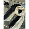 Plala Silky Solid Pleated Scarf Black FF (55-88) / 플라라  실키솔리드플리츠스카프 블랙FF(55-88)