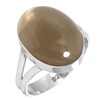 Jeweloporium 925 Silver Ring for Women Brown Smoky Topaz Gemstone