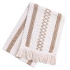 Elegant Table Runner with Long Tassels Cotton Linen Table Runner