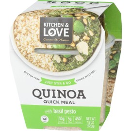 Kitchen & Love Basil Pesto Quinoa Quick Meal 6-Pack | Gluten-Free, Ready-to-Eat, No Refrigeration Required