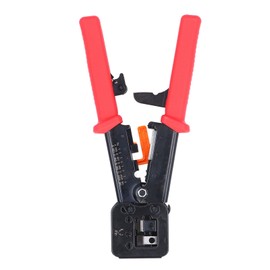 RJ45 Crimping Tool Pass Through CAT6 CAT5E Ethernet Wire Crimper Steel Electrical Electronic Tools Red