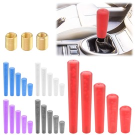 EZAUTO WRAP Black Shift Knob Stick Frosted Matte Crystal Bubble Long Throw Gear Shifter 25cm