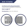 Pacific Arc 6 Inch Architect Scaling Ruler, Graduations in 3/32,