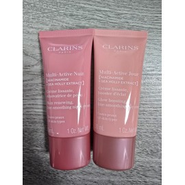 Clarins 2 x 30ml CLARINS Multi Active Jour Glow Boosting Day & Skin Renewing Night Cream