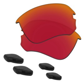 Predrox Red Mirror Flak Draft Lenses & Nose Pieces Replacement for Oakley Sunglass OO9364 Polarized