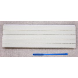 KAWAGUCHI Anti-Bacterial, Anti-Odor Strong Elastic Tape Elastic Loops 10 Call Width 7 mm Length 6 m Roll White 93 – 138 