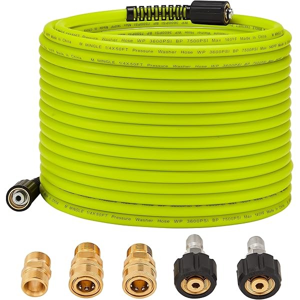 M MINGLE Pressure Washer Hose 50 FT x 1/4" -