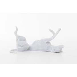 Whippet Gift – 3D Printed Roaching Whippet/Greyhound Figurine – Geometric Dog Ornament – Lightweight Sculpture (Marble)