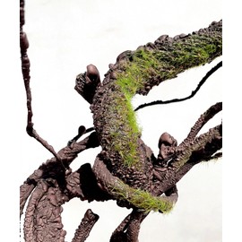 Artificial Flexible Tree Rattan Branches Jungle Climber Long Vines Fake Twigs Trunk Liana with Leaves for Home Wedding Garden Wall Background Hanging Habitat Decor (Dark Brown - Pack of 1)