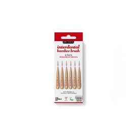 Humble Interdental Brush Bamboo Interdental Brushes, Size 2-0.50 mm, Red, Pack of 4 (4 x 6 Pieces)