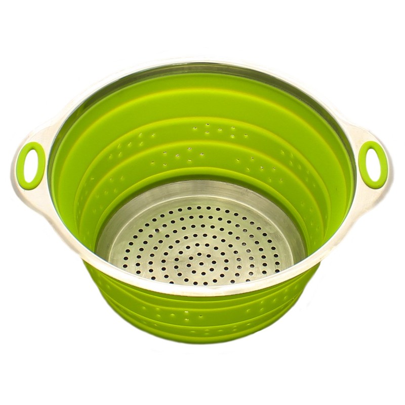 Zoie + Chloe Stainless Steel and Silicone Collapsible Strainer