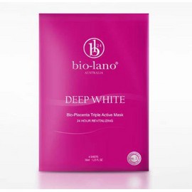 Bio-Lano Deep White Bio-Placenta Triple Active Mask 24 Hour Revitalizing 6 Packs
