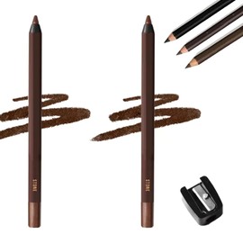 24 Hr Waterproof Eyeliner Duo Sharpenable Eye Pencil, 2 In 1 Eyeliner and Eyebrow Pencil, Waterproof Eyeliners, No Smudging, Fading, Smooth and Easy to Color (stone)