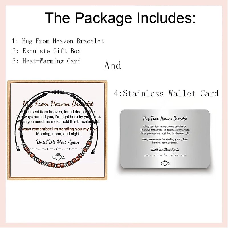 PENGION Morse Code Bracelets With Stainless Steel Card for Women
