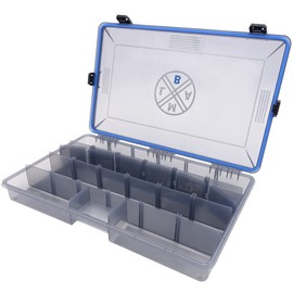 LMAB Tackle Box Shallow 3 Sizes Bait Box Flat Waterproof Lure Box L 35.5 x 23 x 5