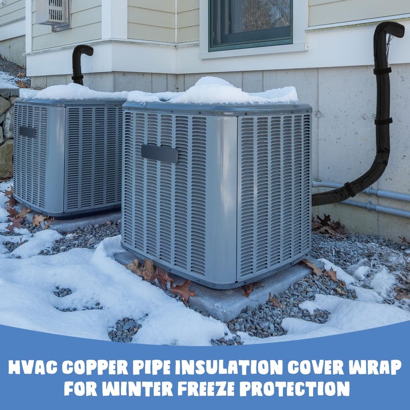4 Sets 3 Layers HVAC Copper Pipe Insulation Cover 72x10.2