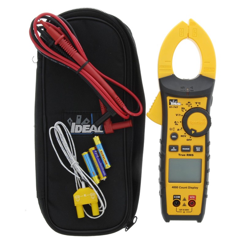 IDEAL Electrical 61-747 TightSight 400 Amp 600-Volt Digital Truerms AC/DC