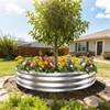 12 Inch Tall 72 Inch Diameter Round Silver Raised Garden