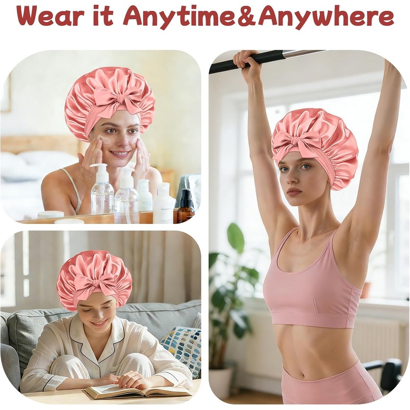 Gorro de Satin para Dormir, Gorro de Seda para Dormir