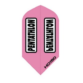 US Darts 3 Sets (9 Flights) Pentathlon HD150 Pink Slim Dart Flights - 150 Micron - Ex-Tough