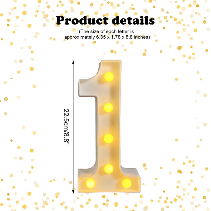 ZUOKEMY 25th Birthday LED Light Numbers - Night Lit Party