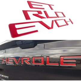 AUTO SAFETY Tailgate Insert Letters Compatible with 2019 2020 2021 2022 2023 3D Emblems with Strong 3-M Adhesive Red, xflhong2
