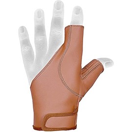 Daskz Leathers Archery Bow Glove – 100% Leather Half Thumb & Index Finger – Right or Left Hand – Traditional Shooting Glove for Precision & Comfort