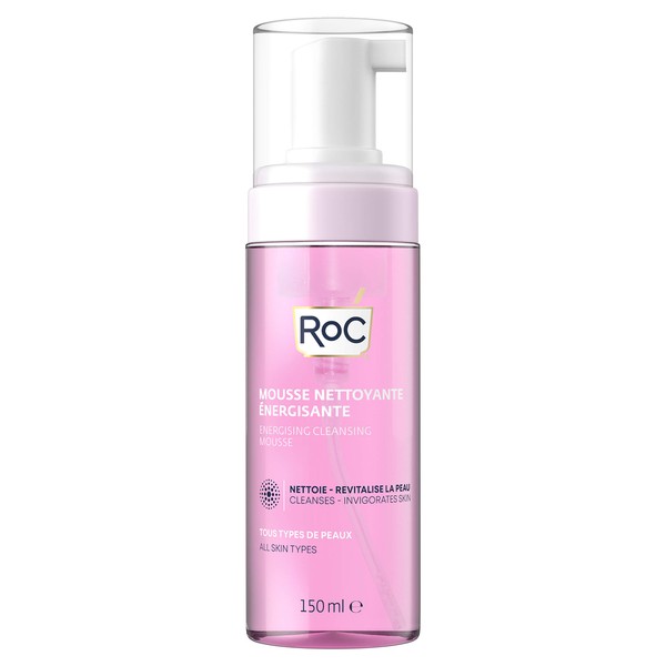 RoC - Energizing Cleansing Foam - Facial Cleanser - Minimizes Allergy Risks - All Skin Types - 150 ml