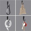 JZK 30 x Black Metal Wall Hooks with Screws Coat