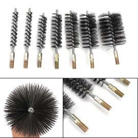 Unbranded 1Pcs 18-75mm Stainless Steel Cylinder Round Wire Tube Pipe Cleaning Brush Thread - 18mm