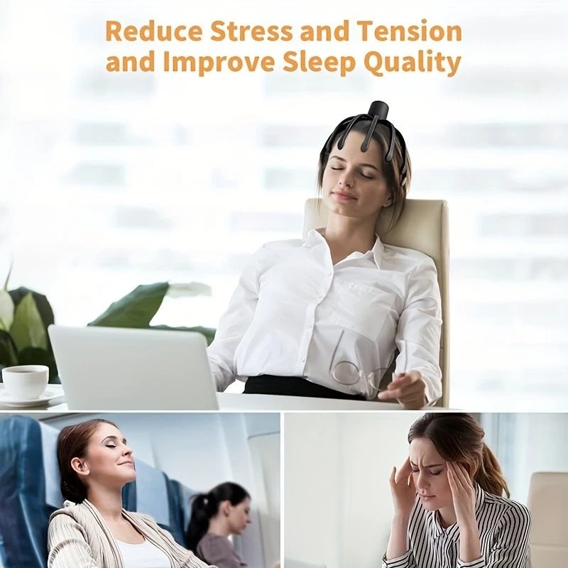 Unbranded Portable TENS Scalp Massager with 3 Modes&360-degr