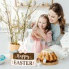 Happy Easter Bunny Table Sign Decorations, Easter Wooden Block Tabletop