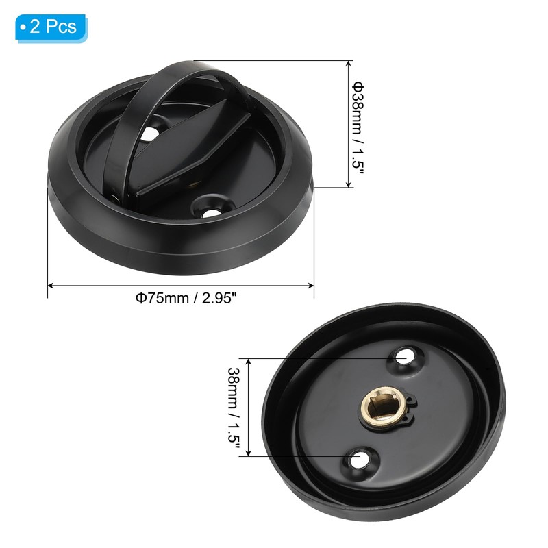 PATIKIL Recessed Door Handles, 2 Pcs Round Flush Pulls Stainless